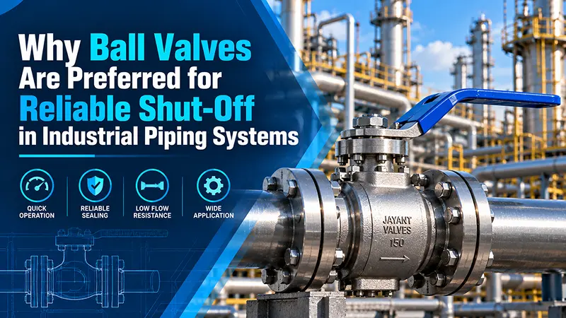 Why Ball Valves Are Preferred for Reliable Shut-Off in Industrial Piping Systems